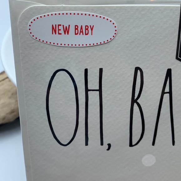 Rae Dunn “OH, BABY” New Baby Card - Picture 2 of 5